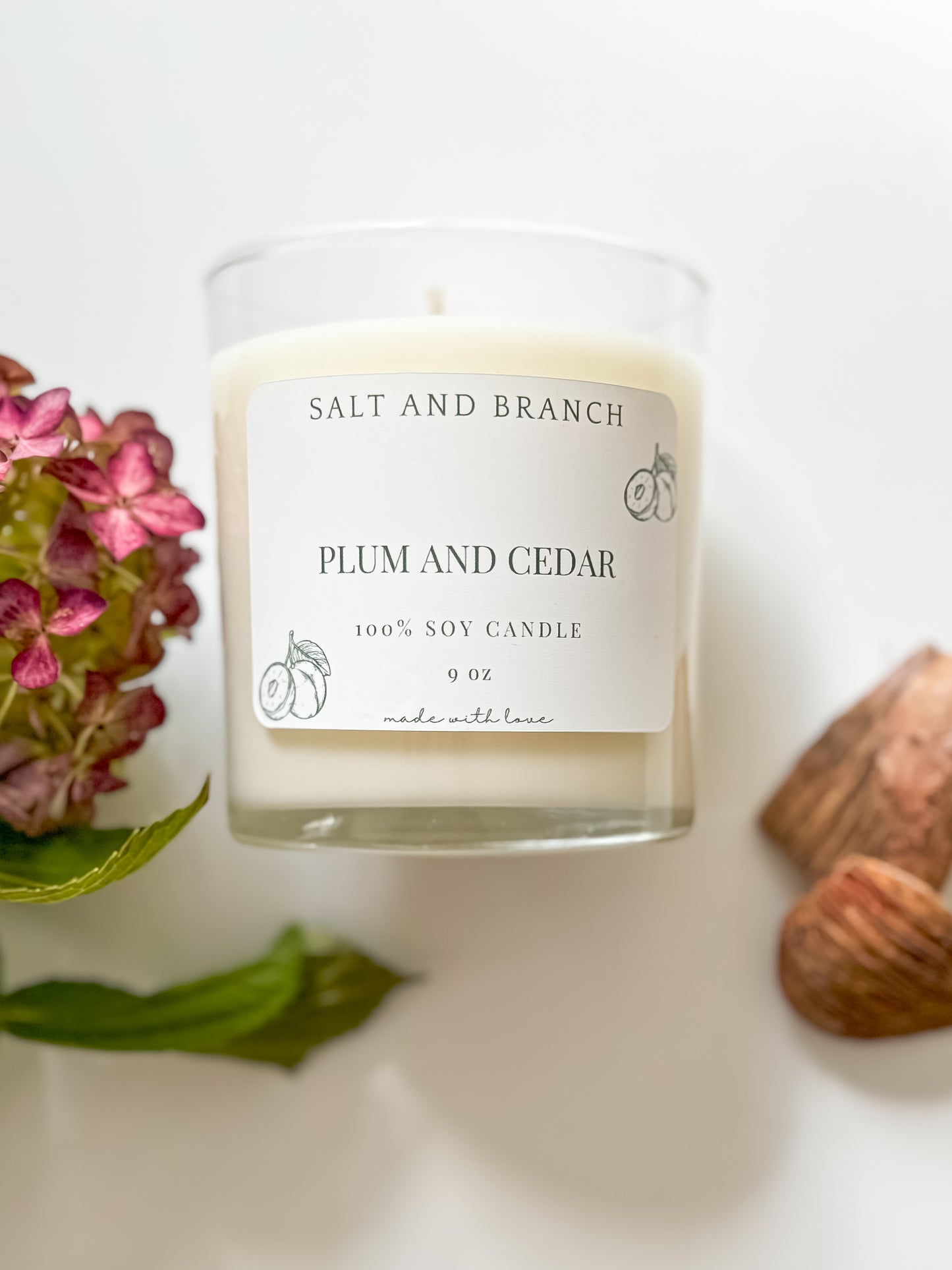 Plum and Cedar Soy Candle - Salt and Branch