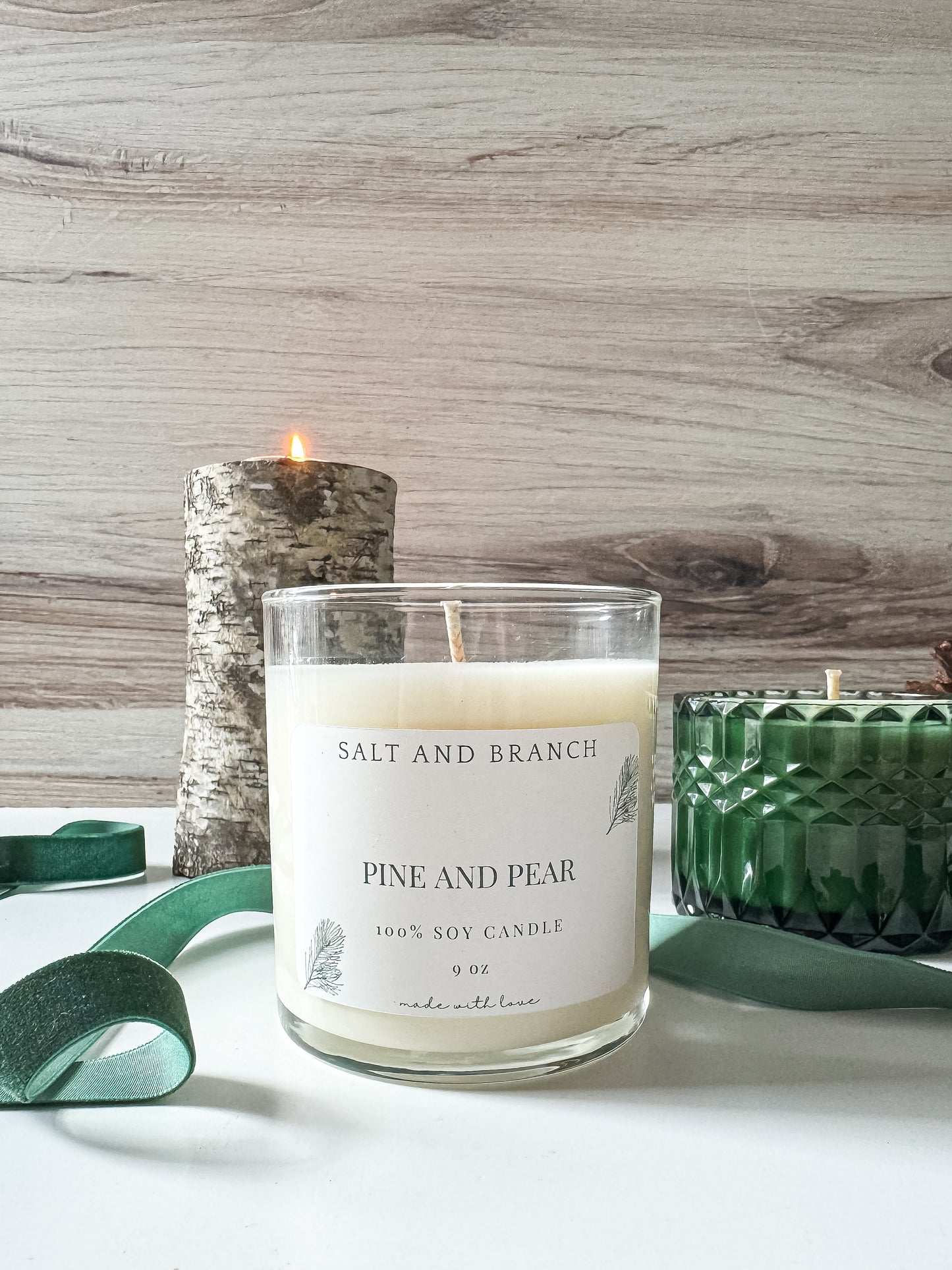 Pine and Pear Soy Candle - Salt and Branch