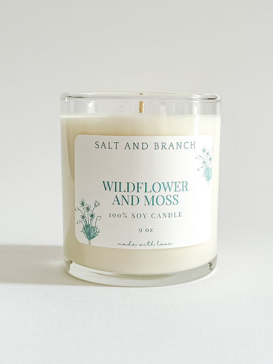 Wildflower and Moss Soy Candle - Salt and Branch