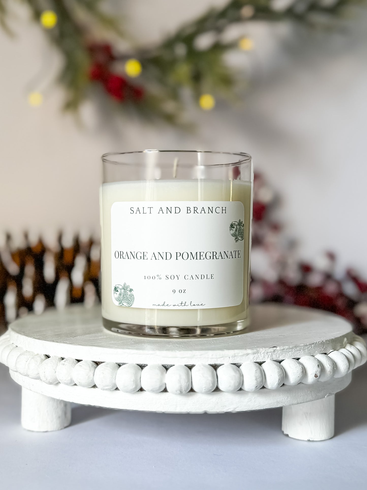 Orange and Pomegranate Soy Candle - Salt and Branch