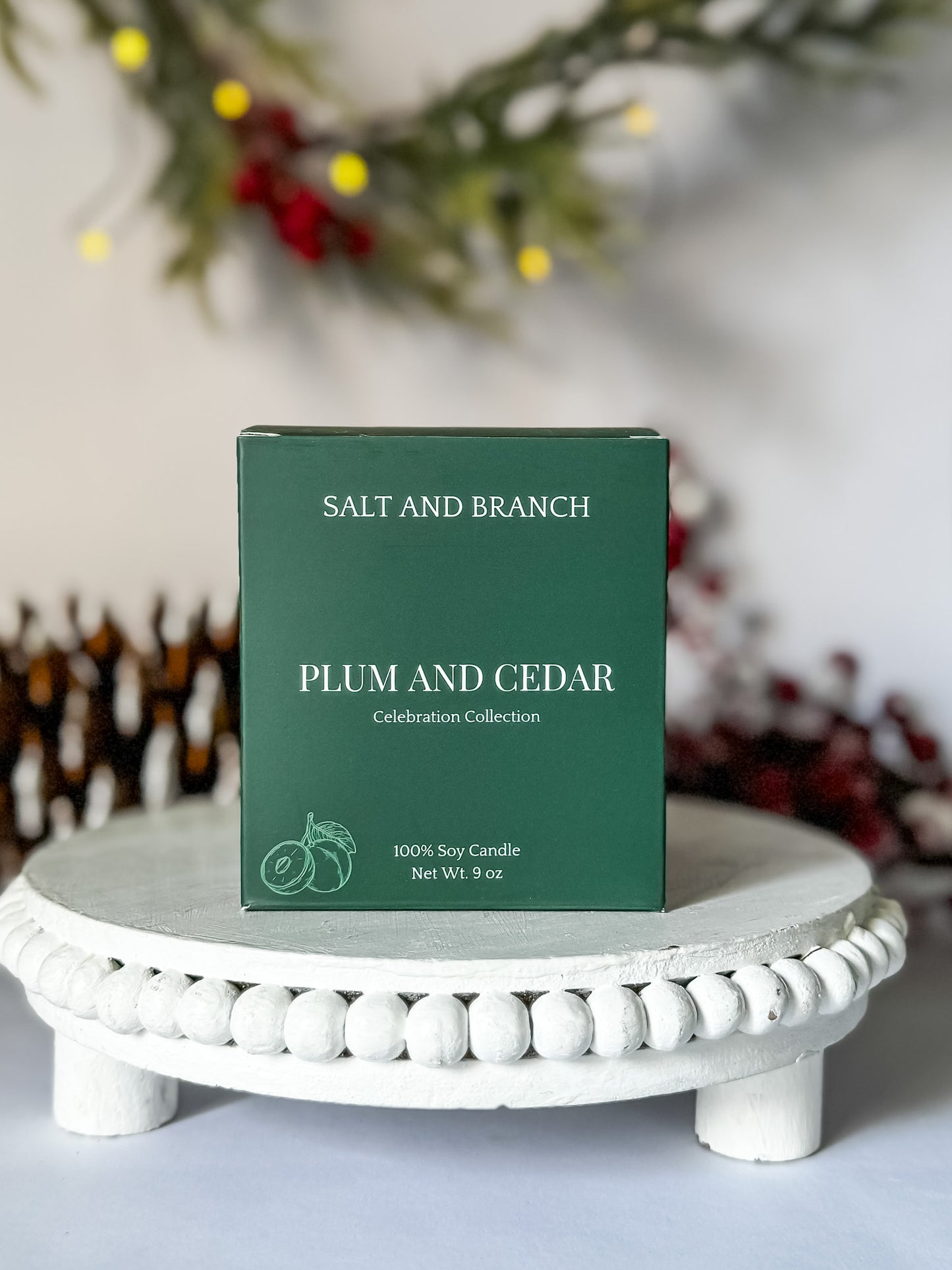 Plum and Cedar Soy Candle - Salt and Branch