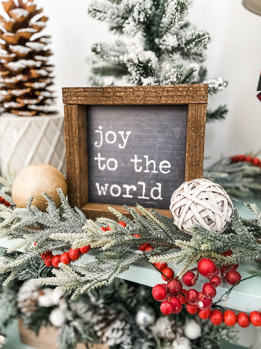 Joy to the World Mini Sign - Salt and Branch