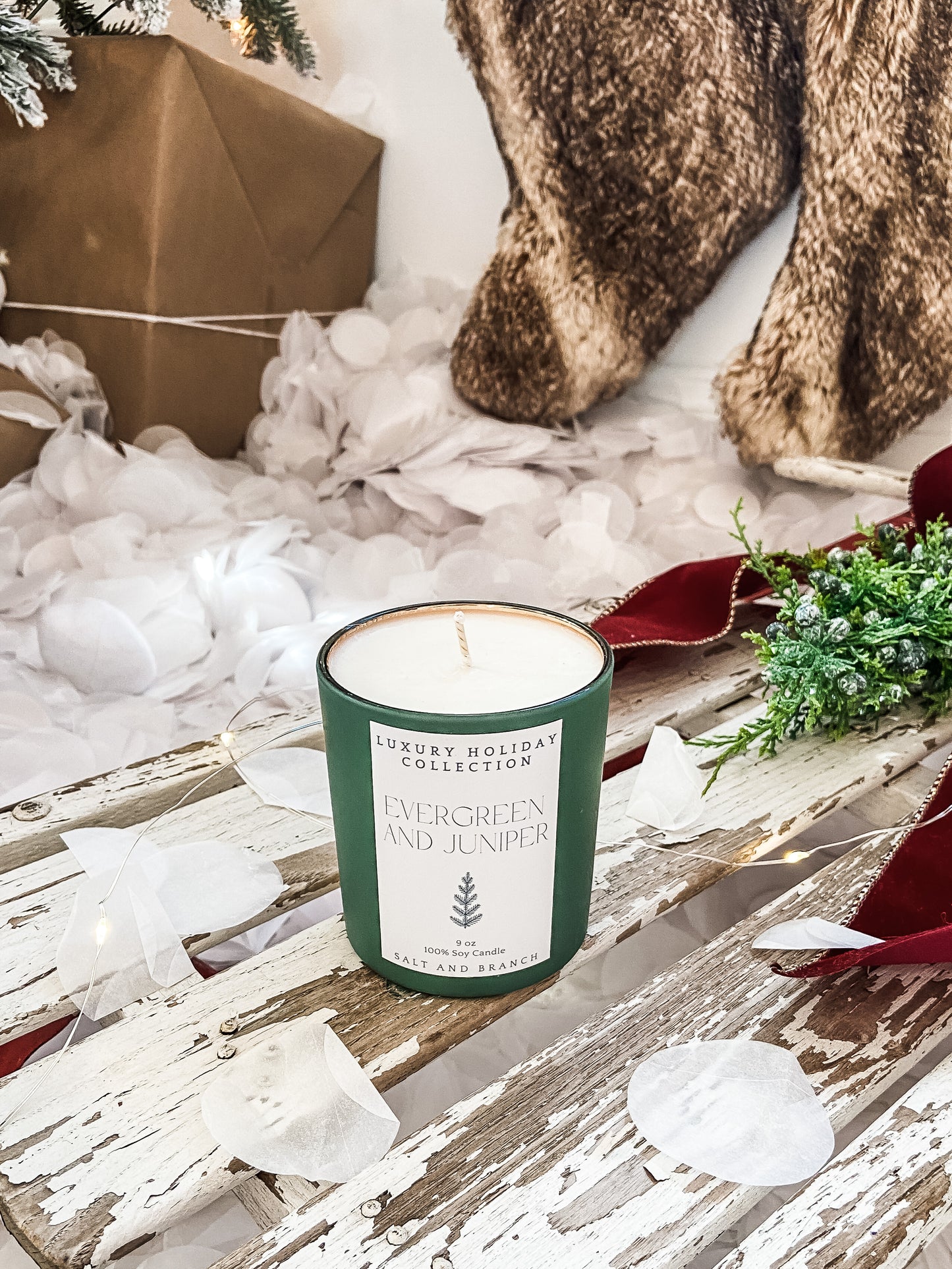 Evergreen and Juniper Soy Candle - Salt and Branch