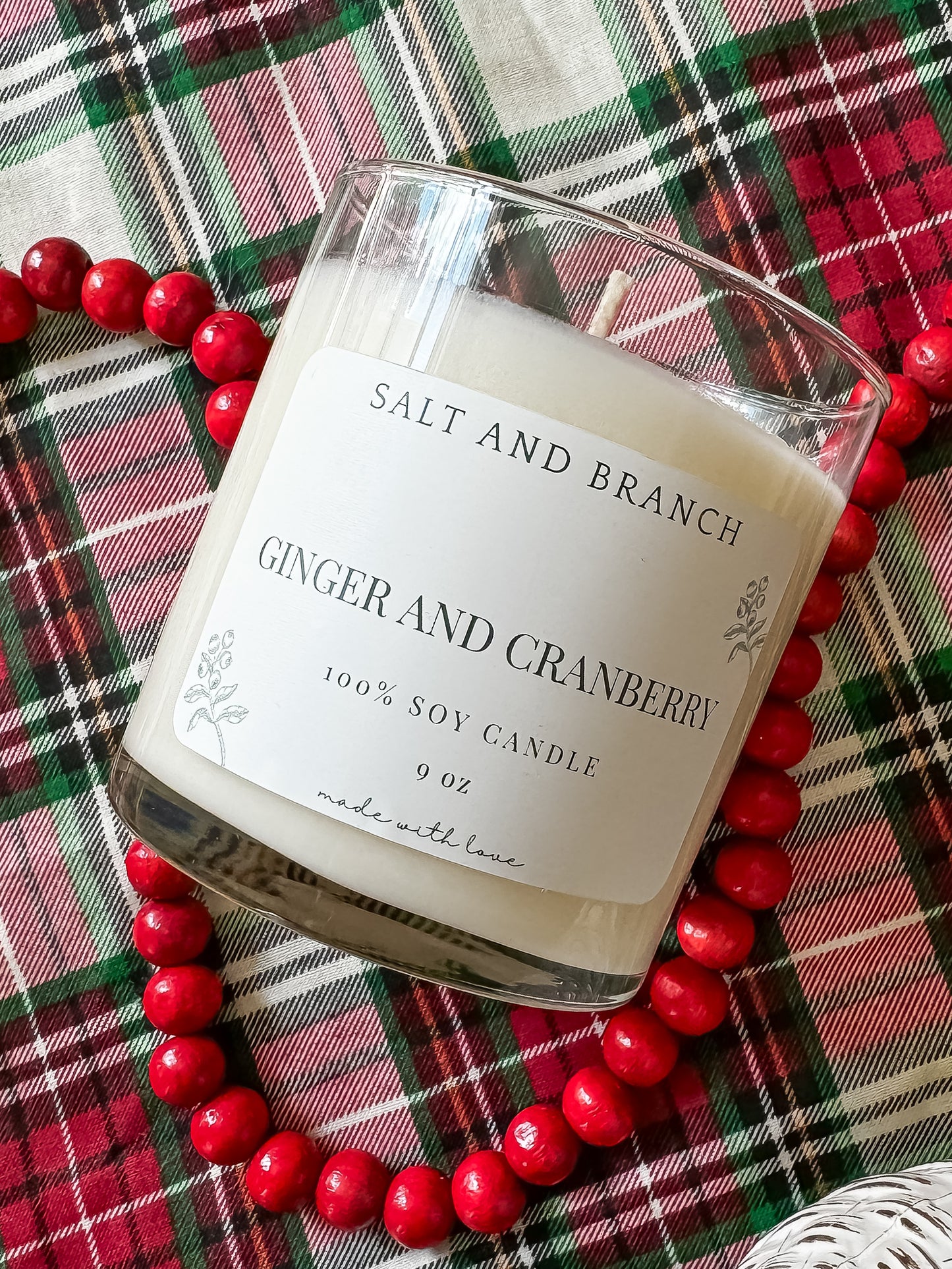 Ginger and Cranberry Soy Candle