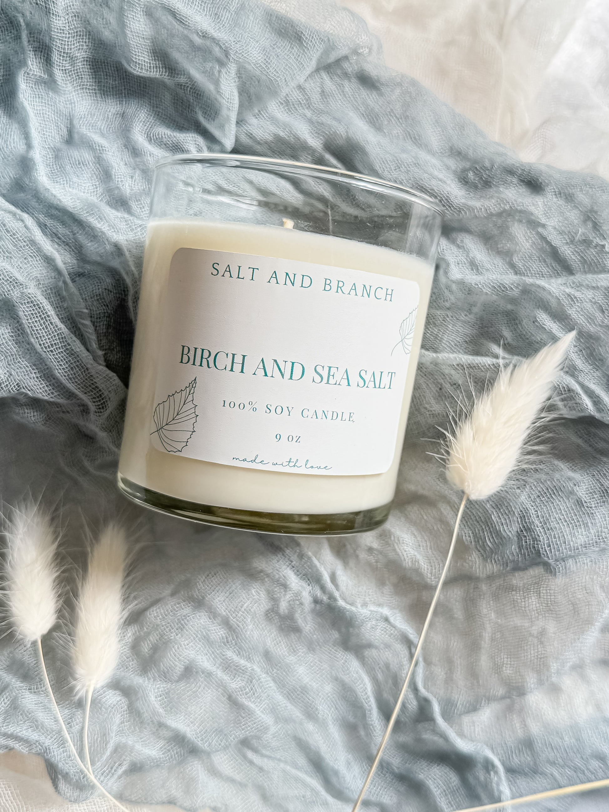 Birch and Sea Salt Soy Candle - Salt and Branch