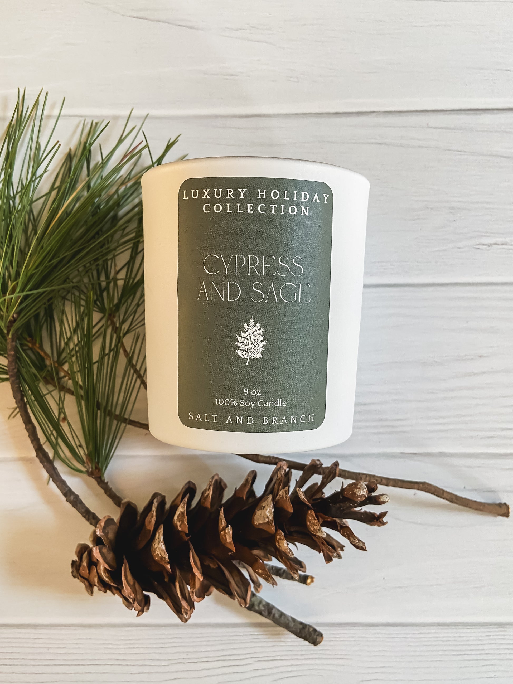 Cypress and Sage Soy Candle - Salt and Branch