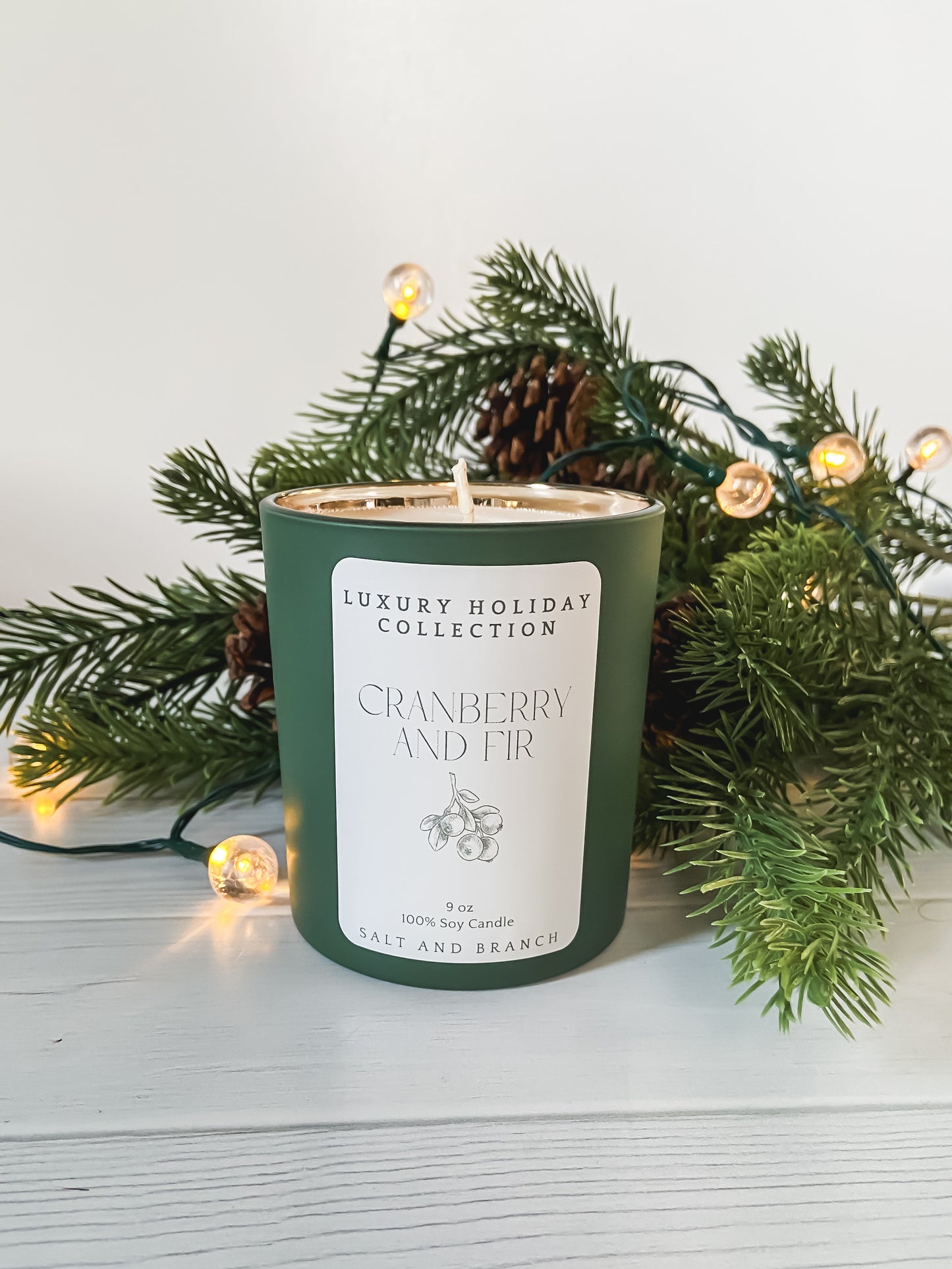 Cranberry and Fir Soy Candle - Salt and Branch