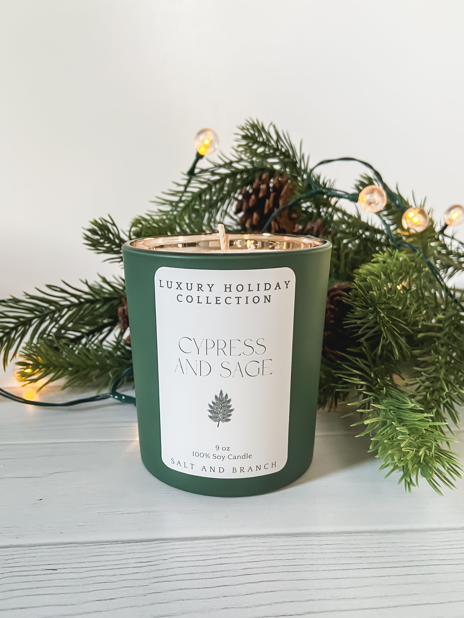Cypress and Sage Soy Candle - Salt and Branch