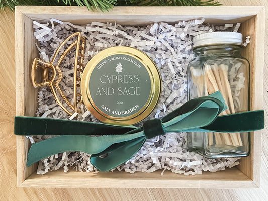 Gold hair claw gift box - Salt and Branch