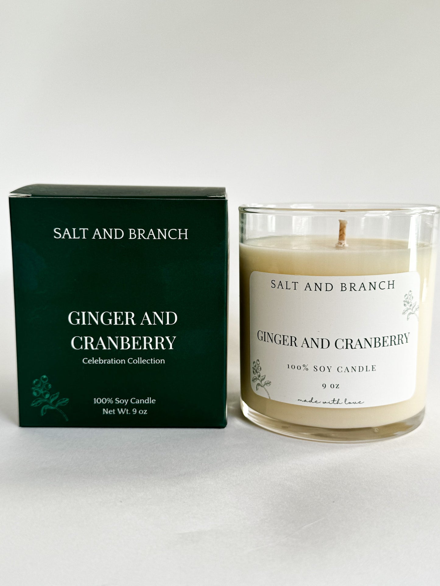 Ginger and Cranberry Soy Candle