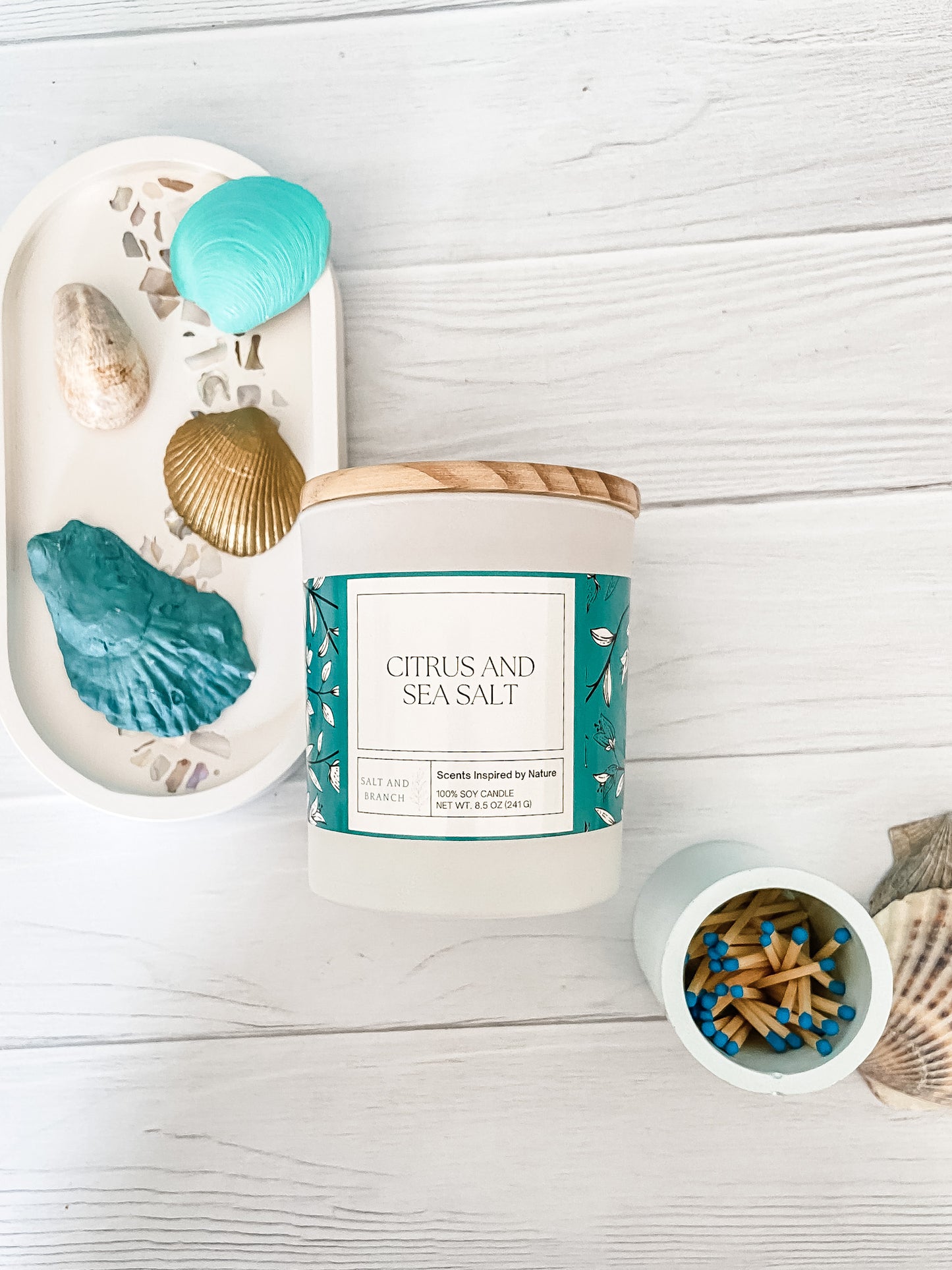 Citrus and Sea Salt Soy Candle - Salt and Branch