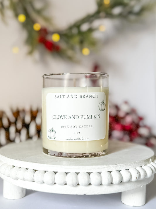 Clove and Pumpkin Soy Candle - Salt and Branch