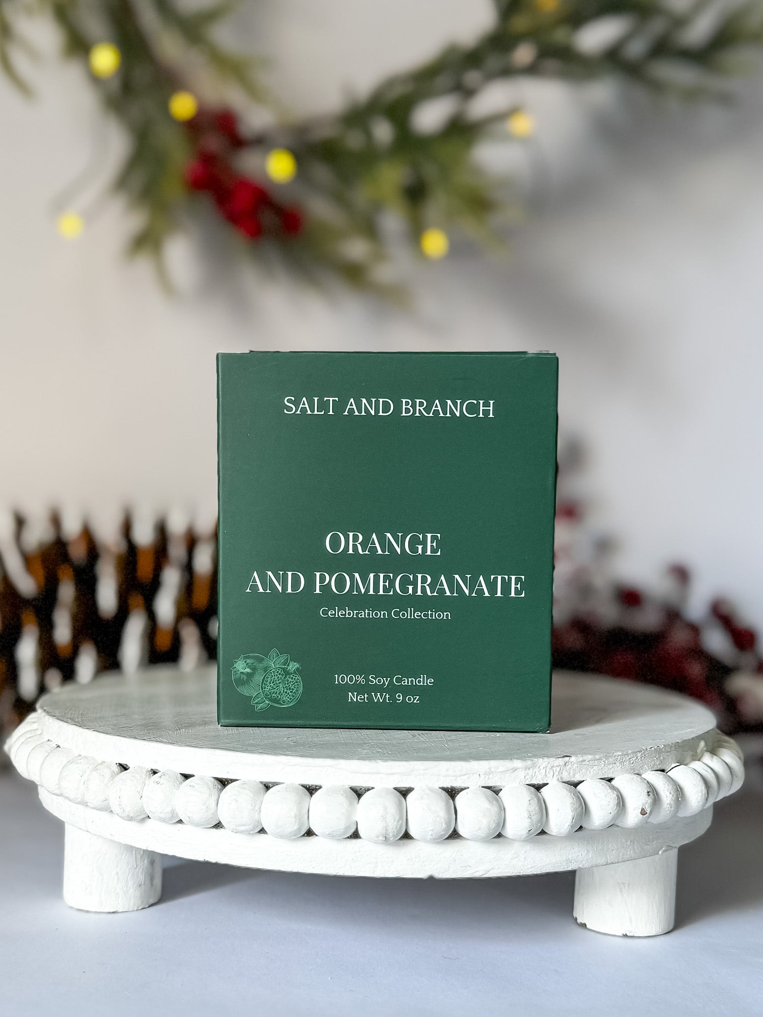 Orange and Pomegranate Soy Candle - Salt and Branch