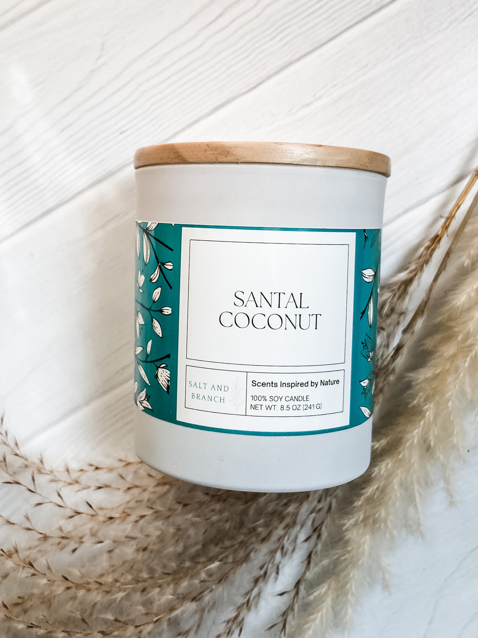 Santal + Coconut Soy Wax Blend Scented Candle | Beach Candle | Summer  Candle | Non-toxic | Handmade