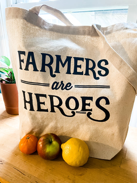 Farmers are Heroes Tote Bag - Salt and Branch
