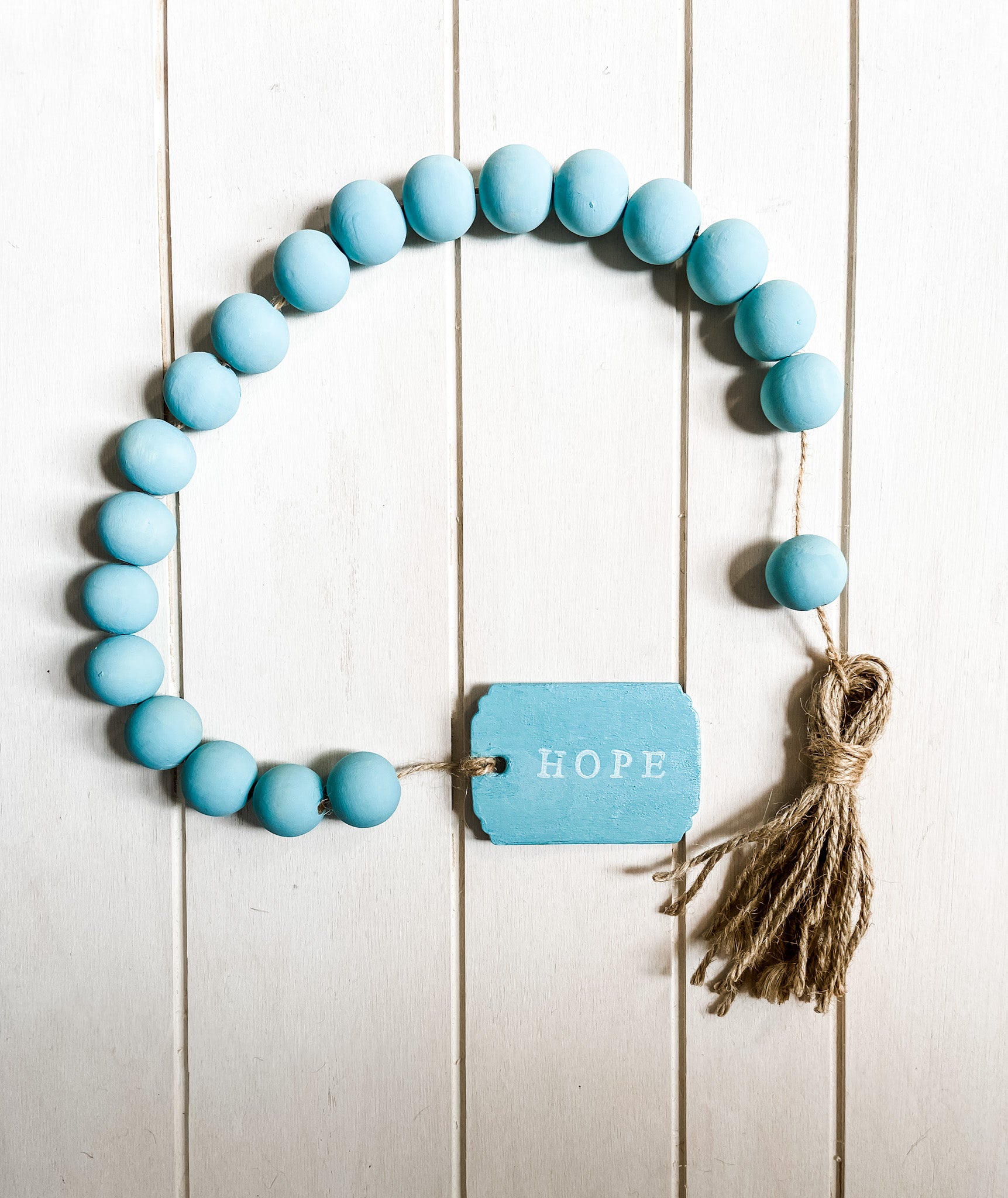 Hope Hand Painted Wooden Bead Garland - Salt and Branch