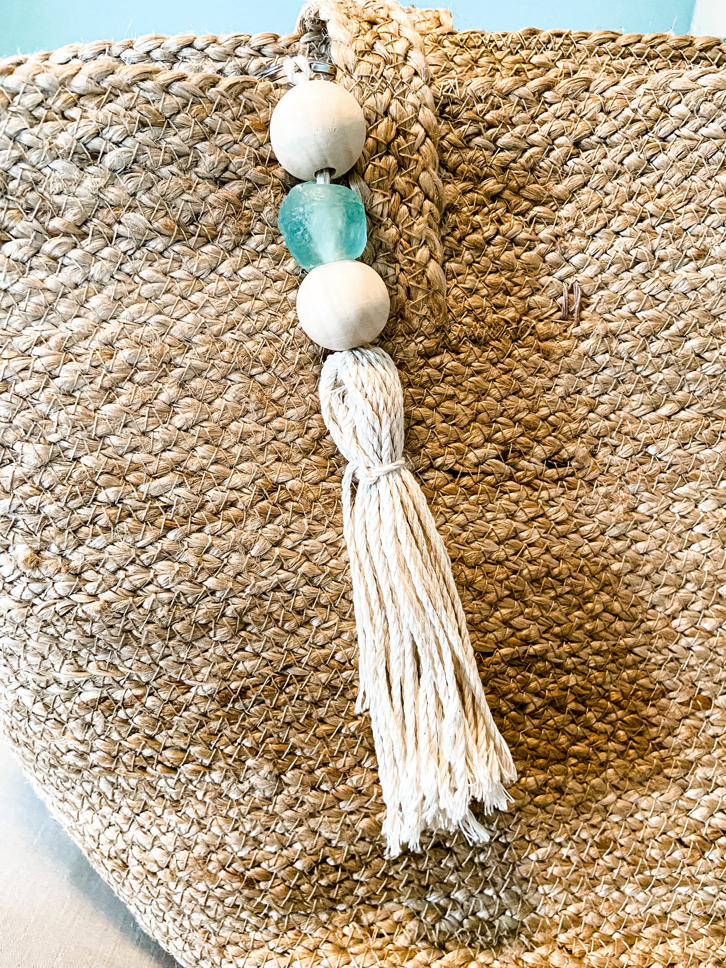 Boho Sea Glass Keychain with Tassel - Salt and Branch