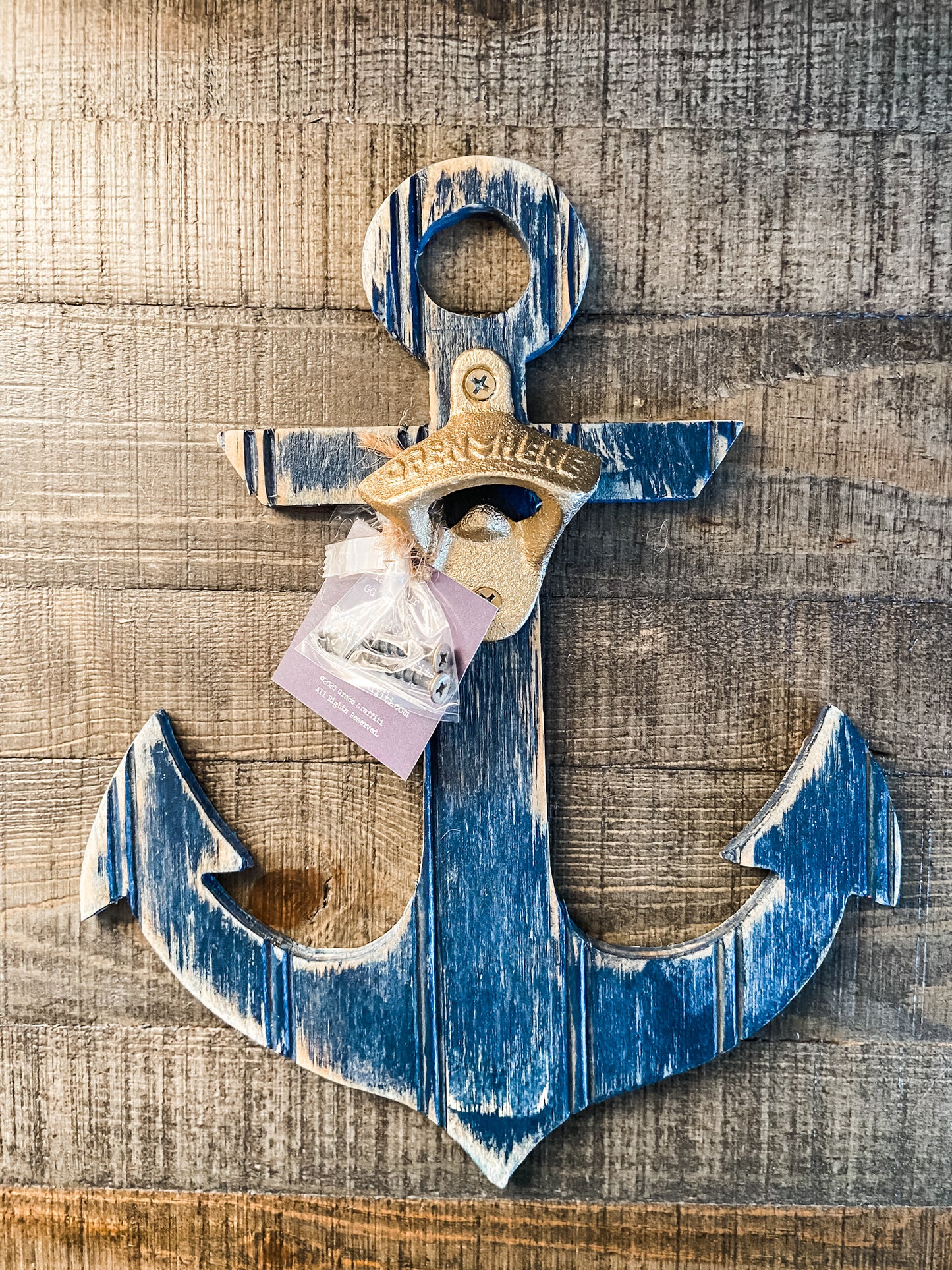 Anchor Bottle Opener/Navy - Salt and Branch