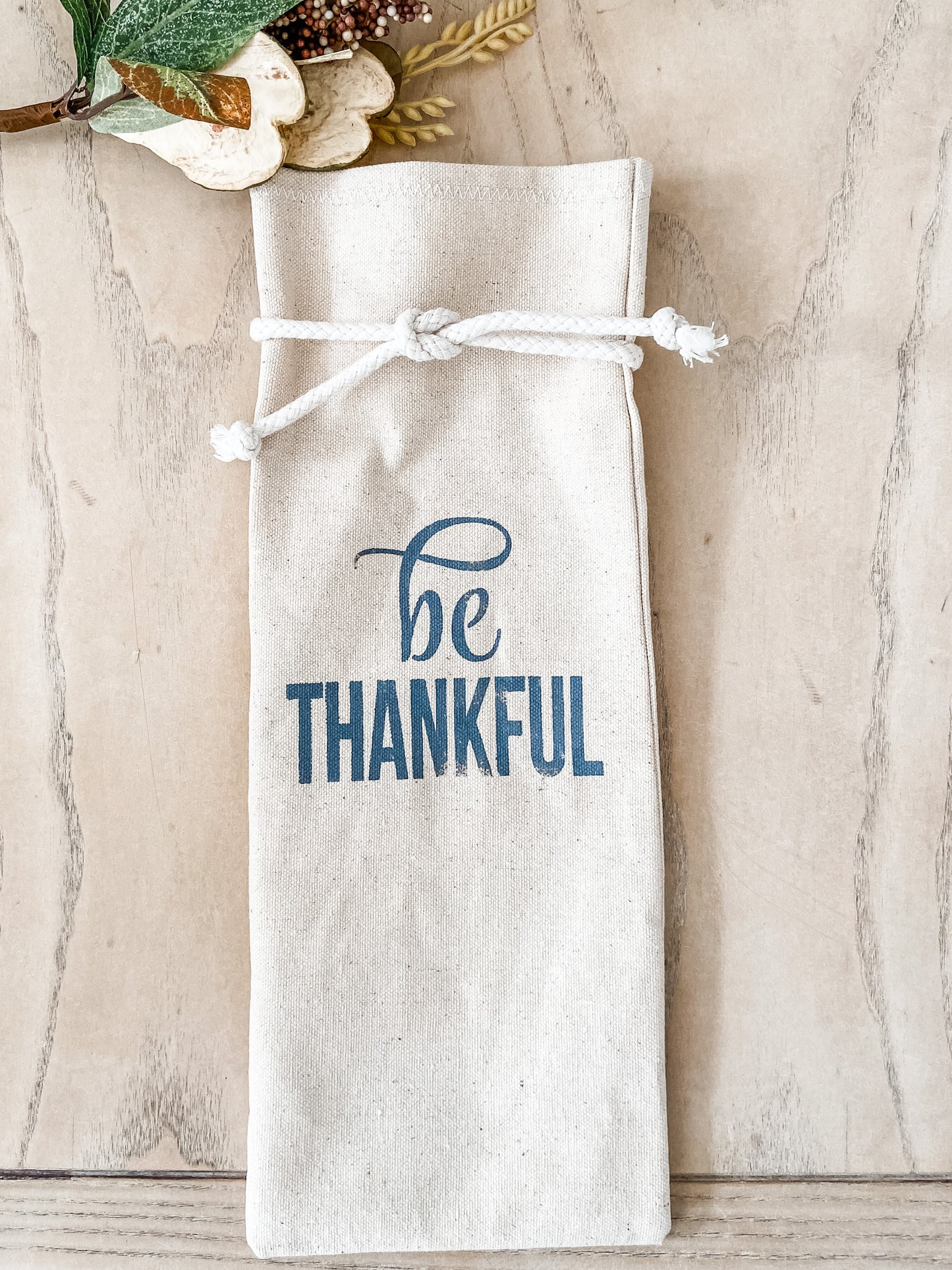 Be Thankful Wine Bag - Salt and Branch