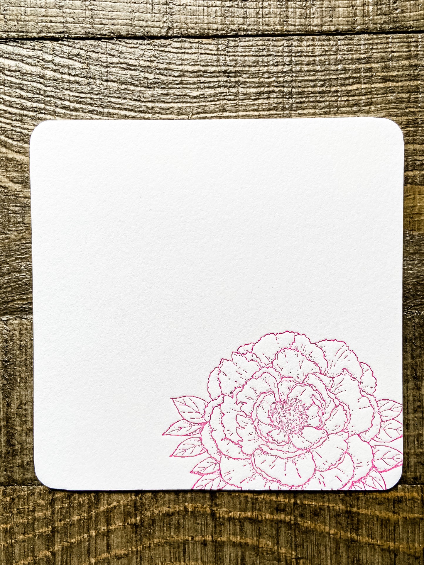 Flowers and Trees Letterpress Coasters-- set of 4 - Salt and Branch