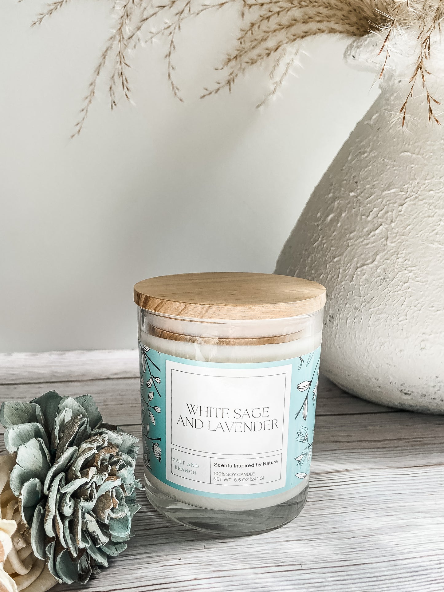 White Sage & Lavender Soy Candle - Salt and Branch