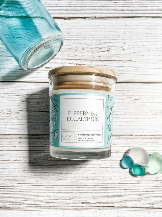 Peppermint Eucalyptus Soy Candle - Salt and Branch