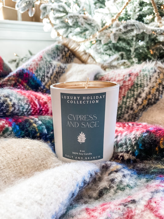 Cypress and Sage Soy Candle - Salt and Branch