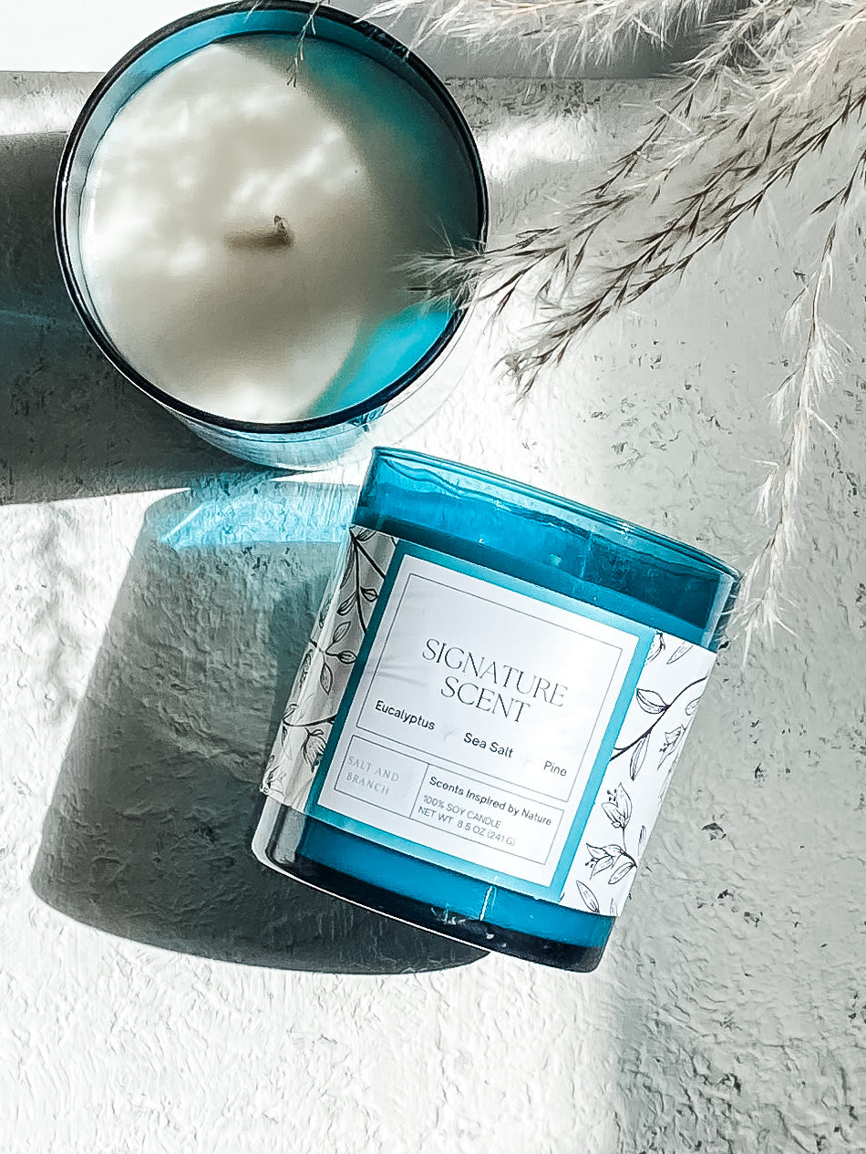 Signature Scent Soy Candle-- Salt and Branch - Salt and Branch