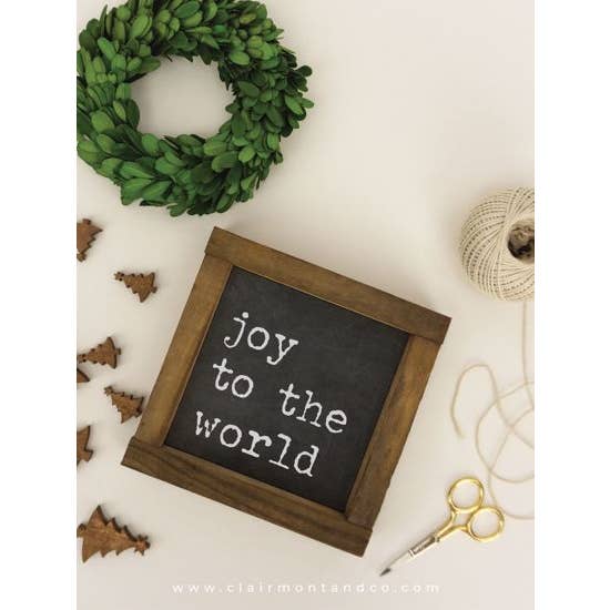 Joy to the World Mini Sign - Salt and Branch