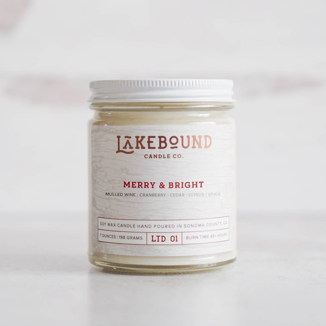 Merry & Bright Soy Candle Lakebound Candle Co