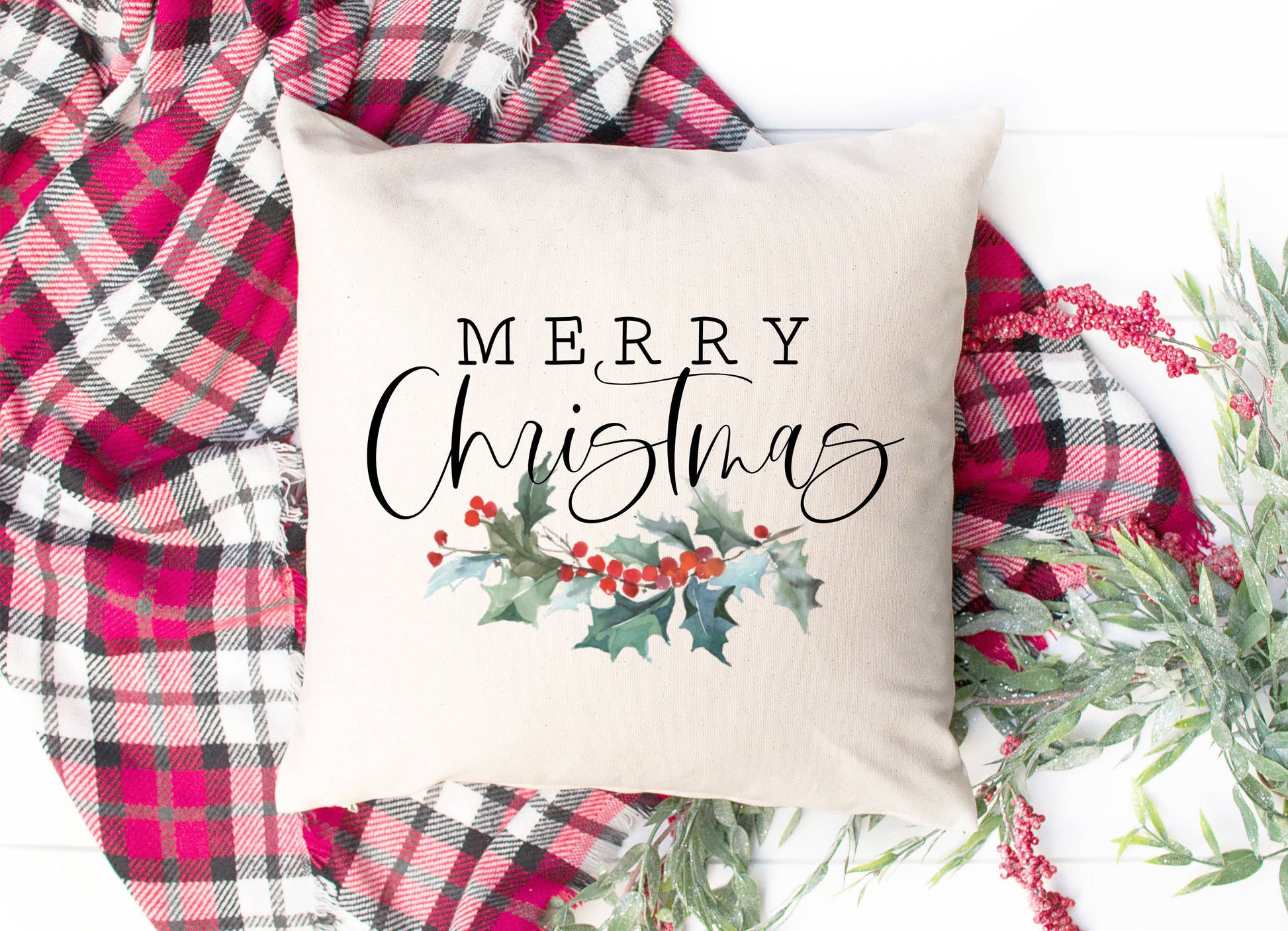 Merry Christmas Pillow Cover - Salt and Branch