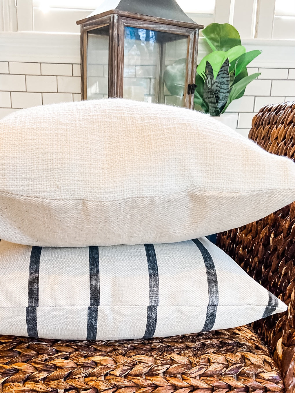 White Textured Pillow Cover - Salt and Branch