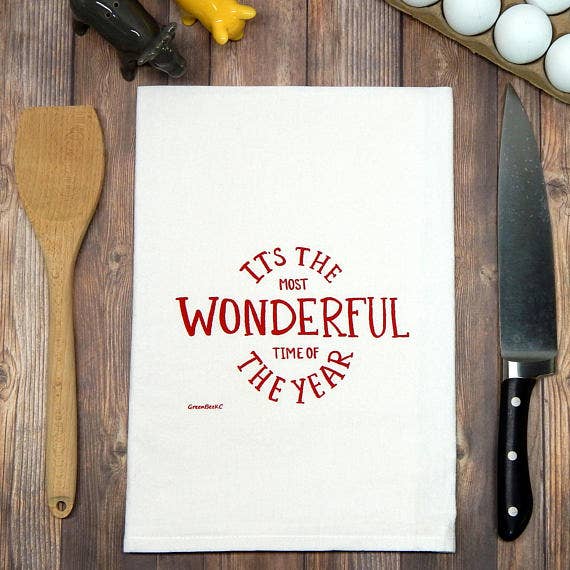 It's The Most Wonderful Time of the Year Tea Towel - Salt and Branch