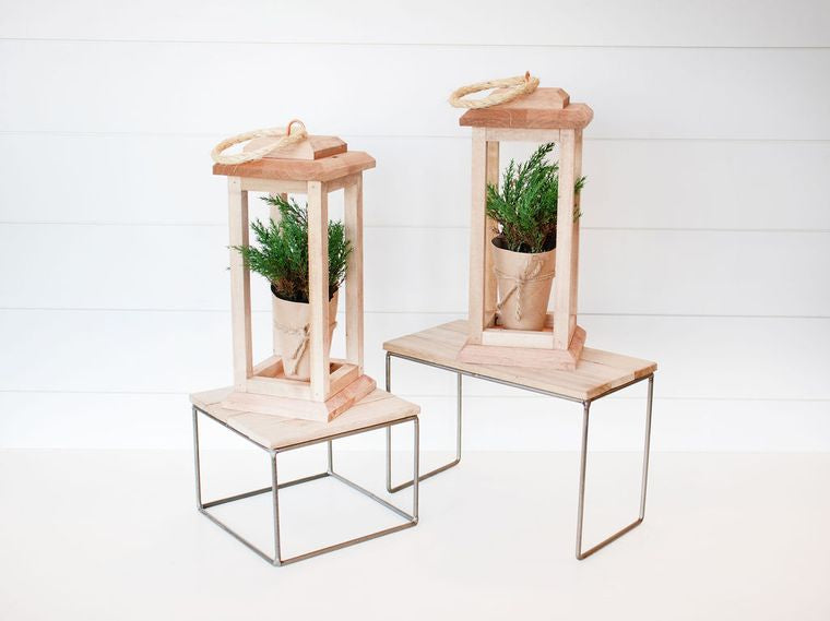 Wooden Lantern - Salt and Branch